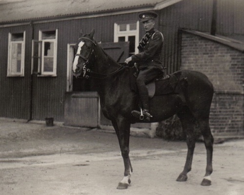 William Rhoden and horse